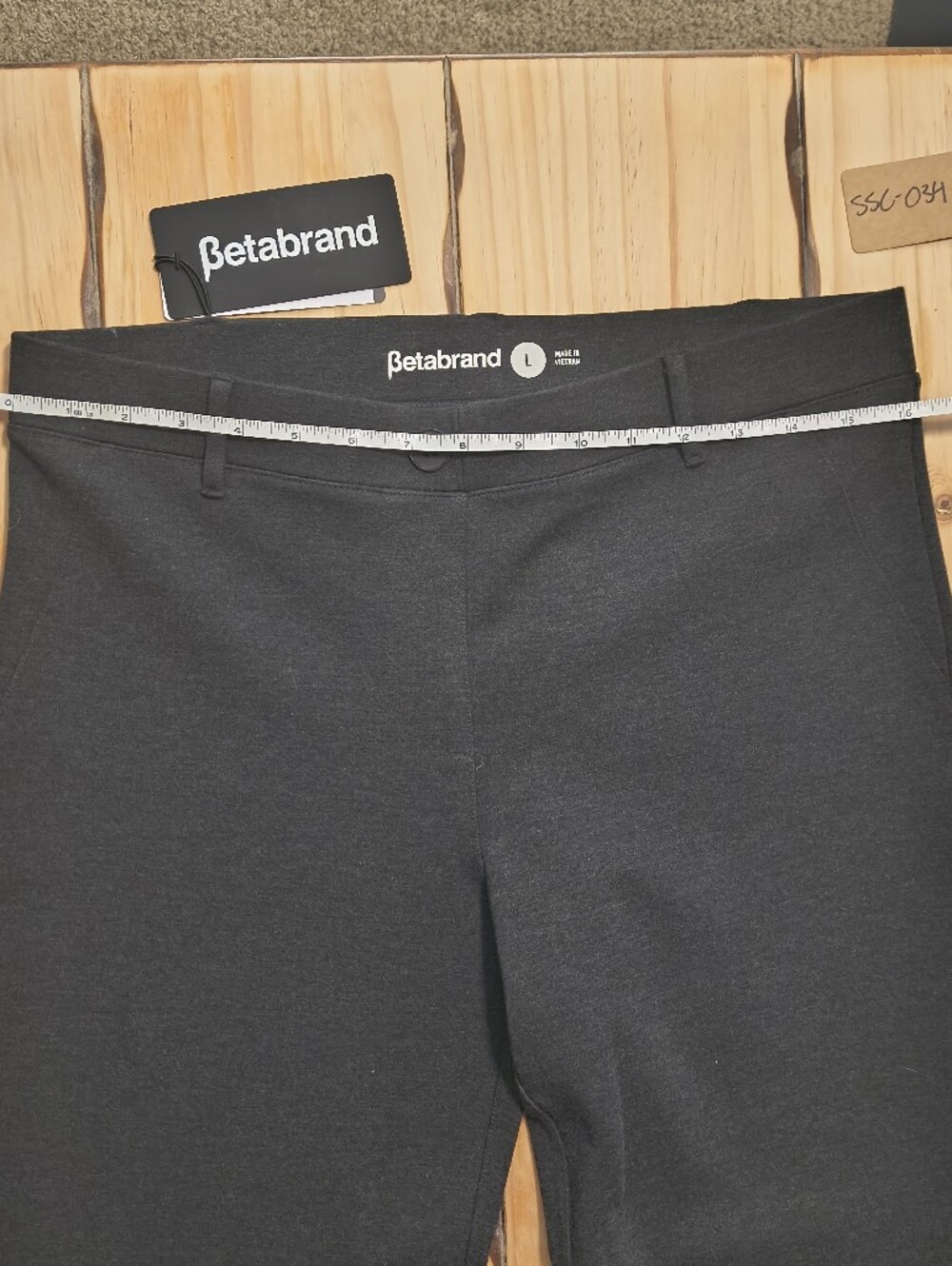 NWT Betabrand Classic Dress Pant Yoga Pants DPYP Charcoal Gray Straight L - Picture 9 of 14